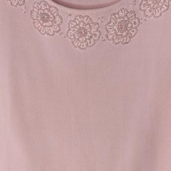 Finity tank top embroidery embroidered beads floral shimmer baby pink sparkly - Picture 4 of 4